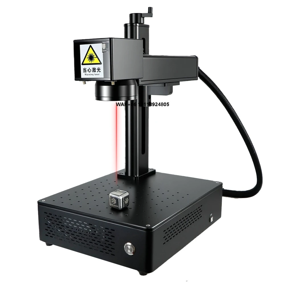 New Black Integrated Fiber Engraver | All-in-One CNC Air-Cooled Marking Machine for Metals Tools Industrial Parts