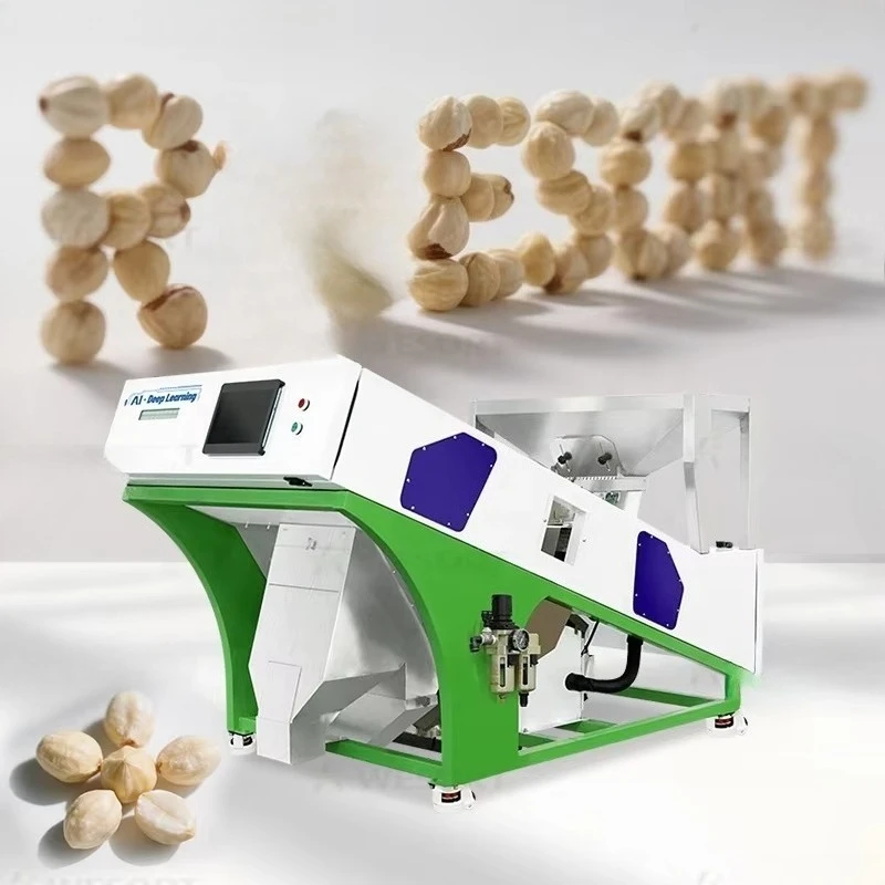 FOODLINE Customized Hazelnut Color Sorting Machine Wholesale Competitive Price Hazelnut Color Sorter Shape Sorter Function