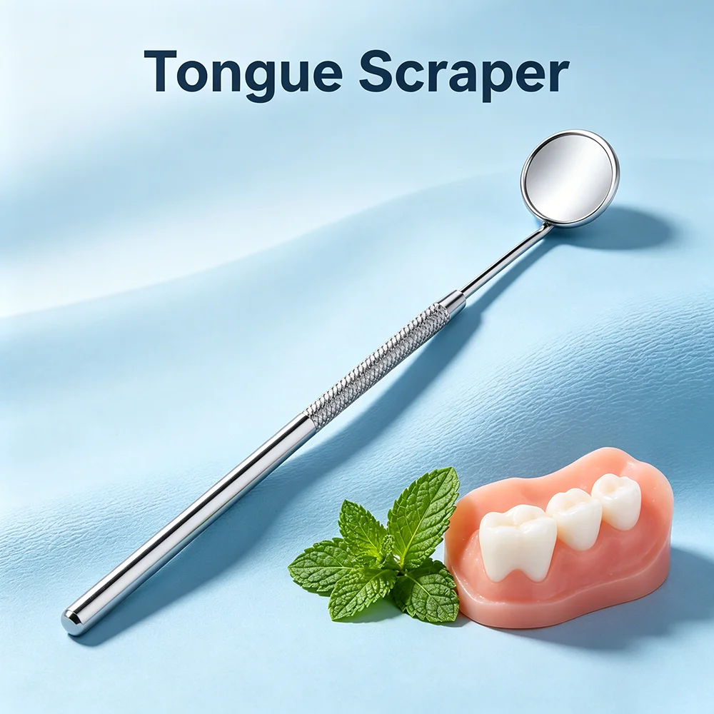 Stainless Steel Dental Tools Set, Oral Care Kit with Tongue Brush, Teeth Cleaning Accessories and Portable Storage Case