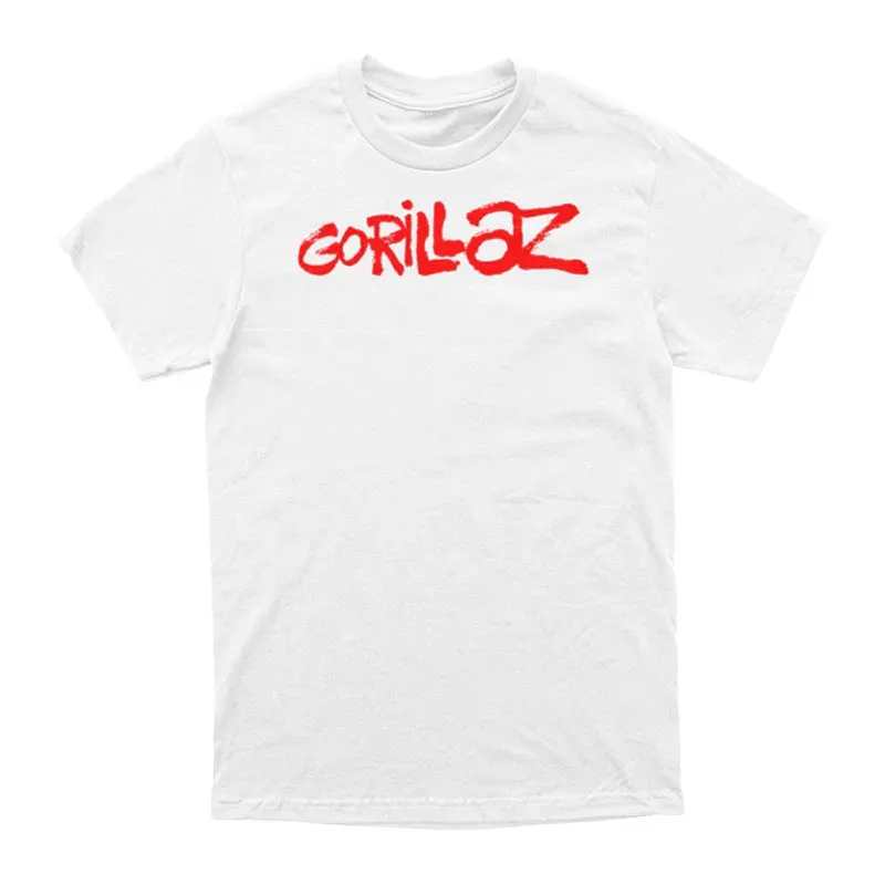 Rare British Virtual Band Gorillaz Casual High Street Short-sleeved Pure Cotton Printed T-shirt for Europe and America