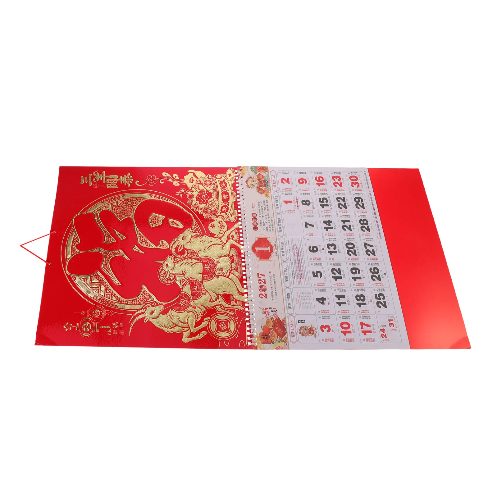 

2026 Mini Desktop Horse Year Calendar Lunar New Year Decorative Planner for Office Desk Home Study Room Wall Mount Organizer