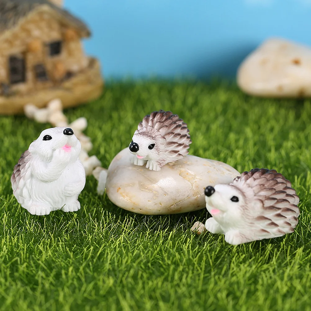 

18 Pcs Hedgehog Micro L nament Statue Figurines Resin Bonsai Decor Micro L nament GardenHedgehog
