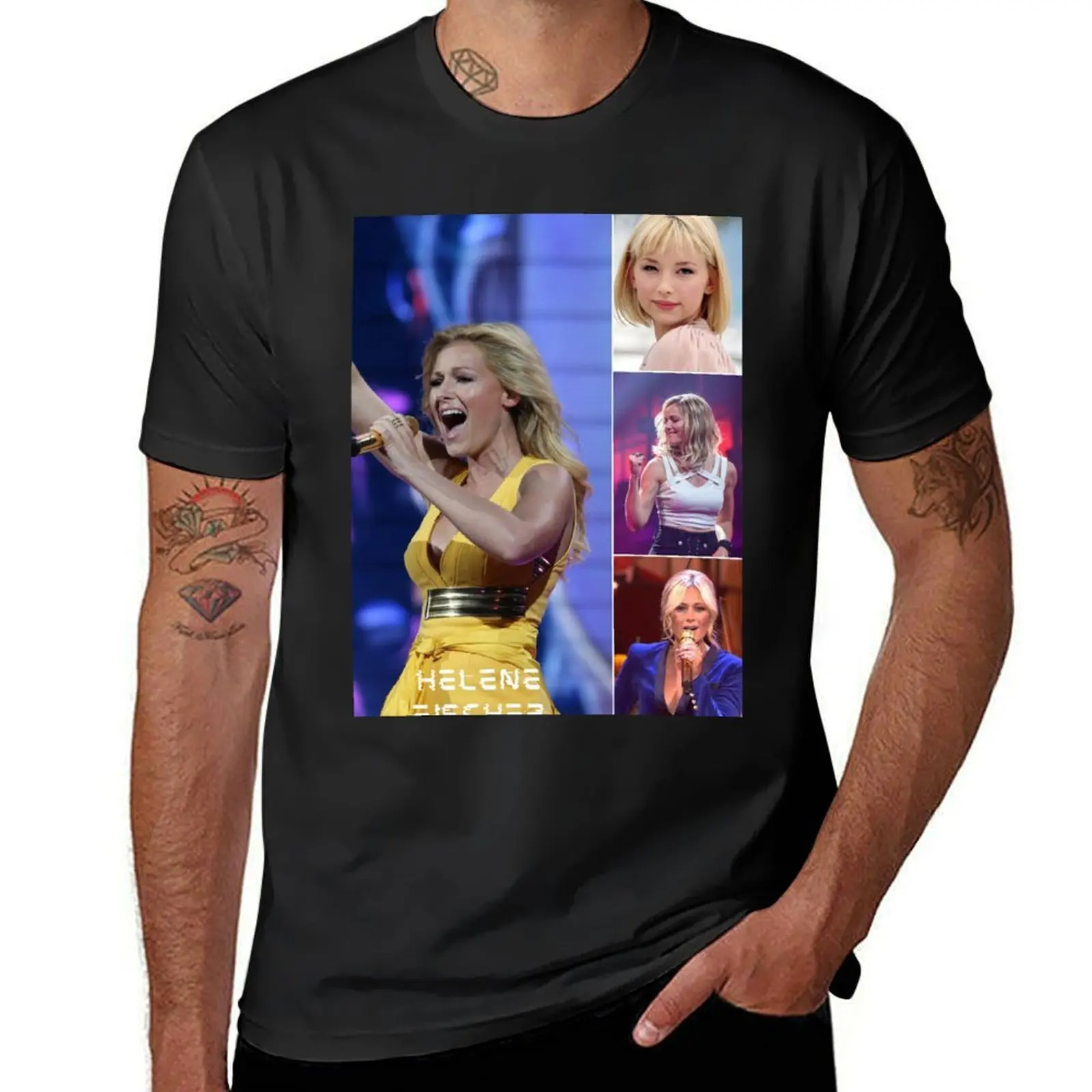 

Helene Fischer German singer Beautiful Photo Collage / Montage - 3 T-Shirt funny gifts mens t shirt graphic