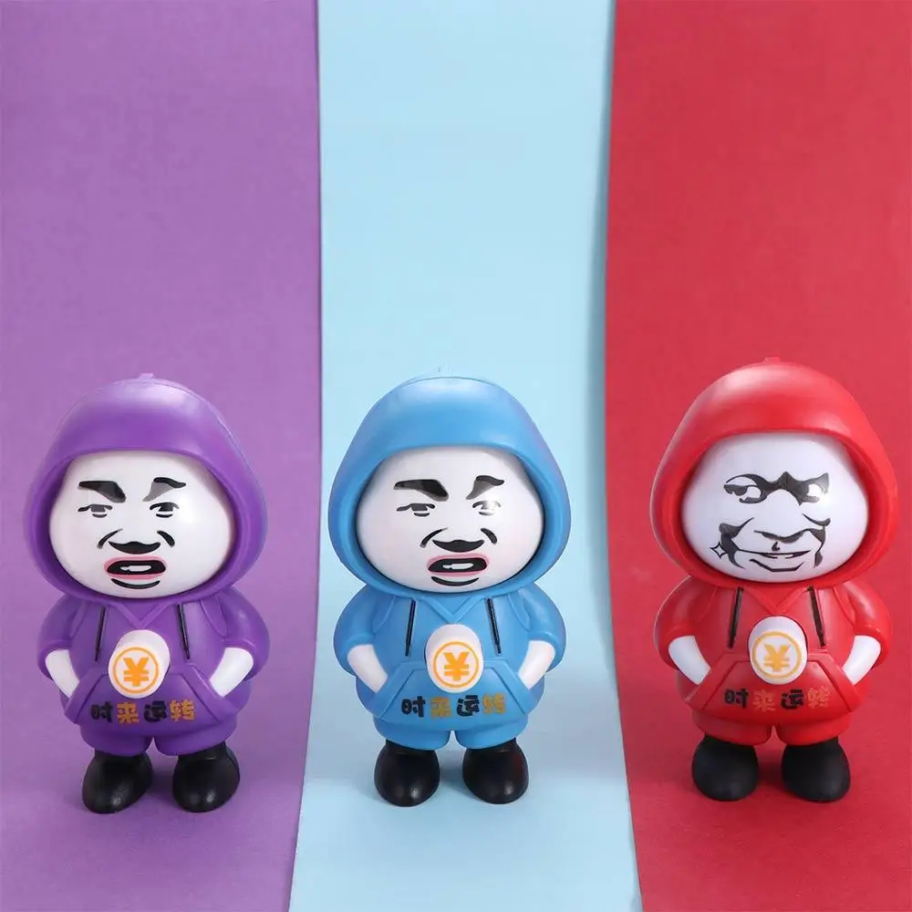 Keyring With Keychain Face Changing Pendant Plastics DIY Crafts Cartoon Keychain Chinese Style Mini Face Changing Christmas