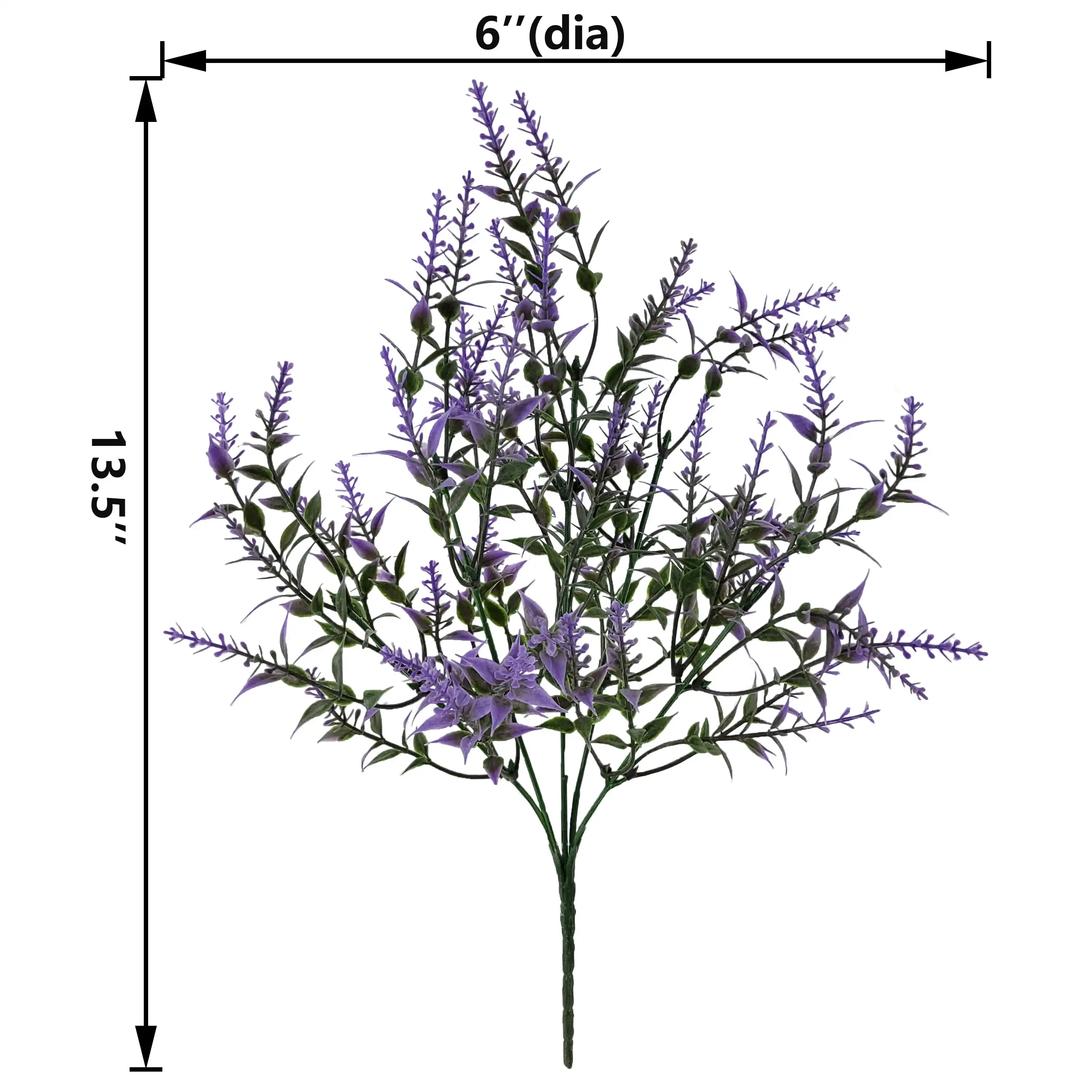 Indoor Artificial Flower Lavender Pick, Purple Color, Assembled Height 13.5"