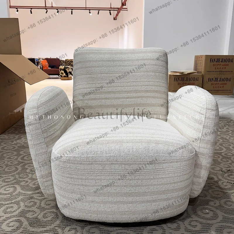 

Cream Wind Snow Neil Bella Sofa Small Apartment French Bedroom Lounge Chair Swivel Single