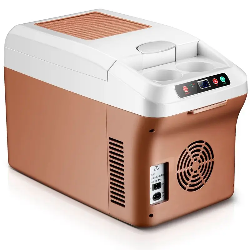 Low Noise Mini Refrigerator Noise Free Hybrid Truck Portable Refrigerator 12L High Quality Hotel Car Refrigerator