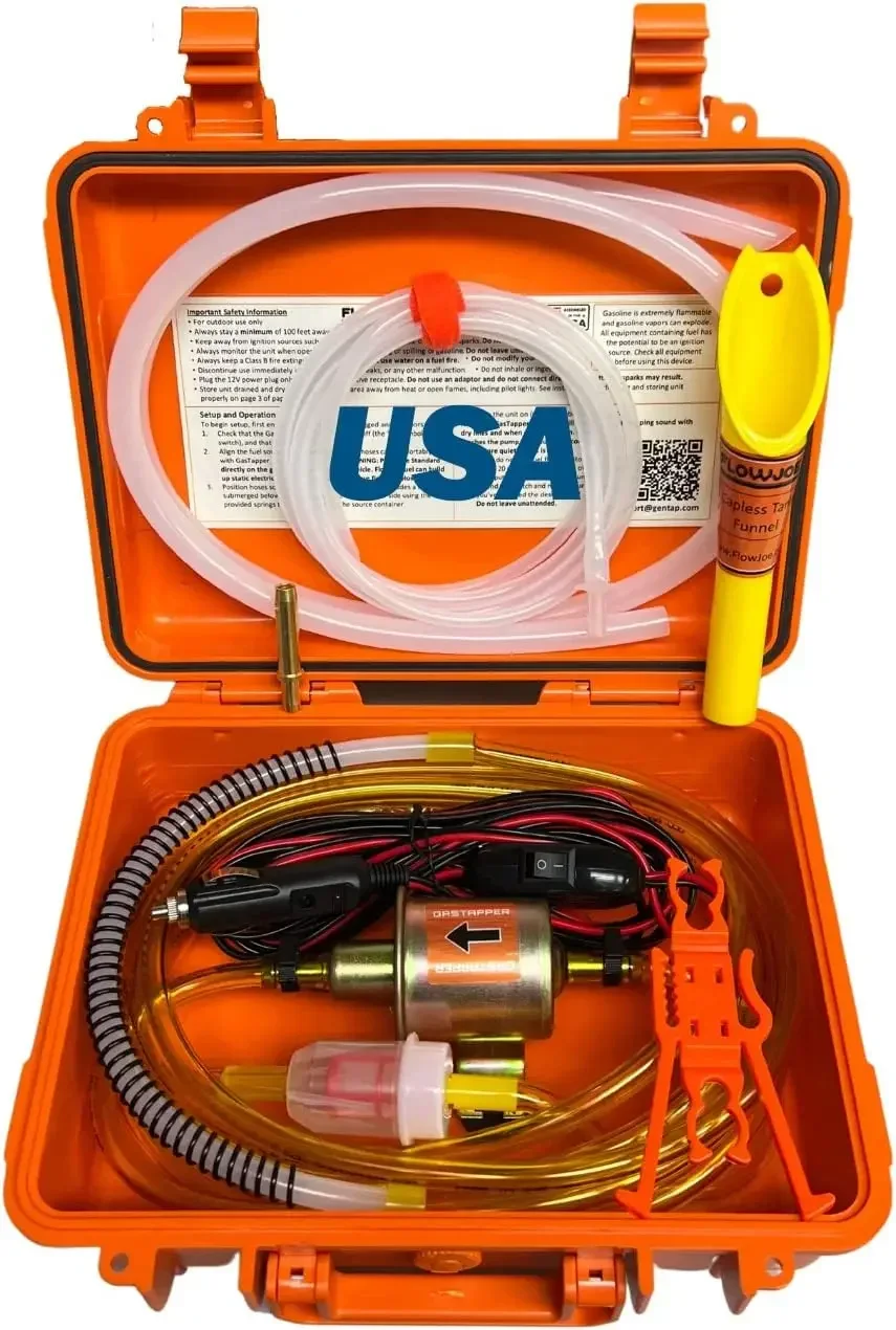 

GasTapper Standard 12V Fuel Transfer Pump Moves 30 Gallons of Gas Per Hour. Great for Preppers, UTV's, Boats, Equipment,Vehicles