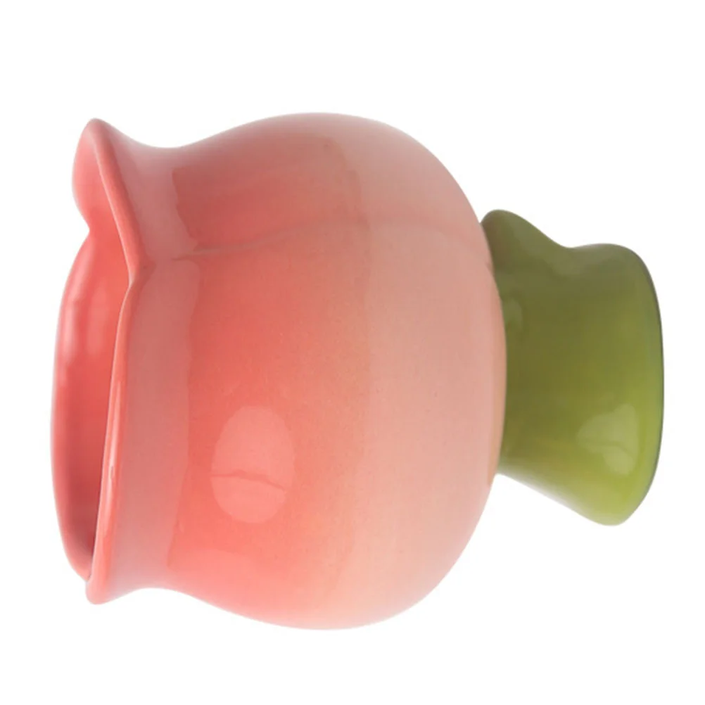 

Ceramic Ice Cream Cup Creative Highfoot Floral Mug Multifunctional Dessert Holder Unique Design Stable