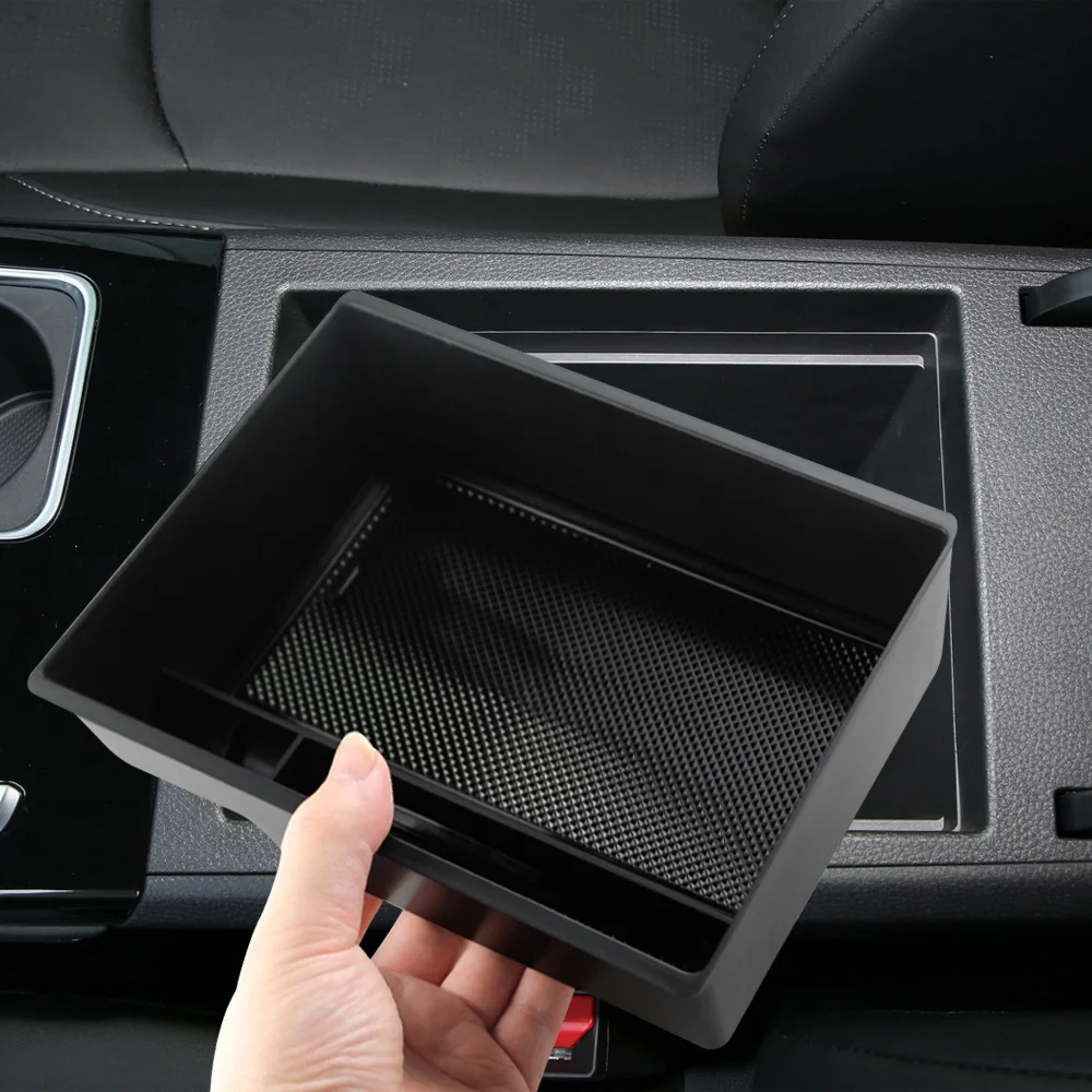 For Isuzu D-Max DMAX 2024 MUX Car Center Console Organizer Tray Interior Armrest Insert Secondary Storage Box Black