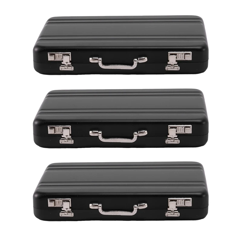 

3X Business Card Case Mini Carry Case Card Case Card Password Case Only Used For Card Business Cards, Etc. Black