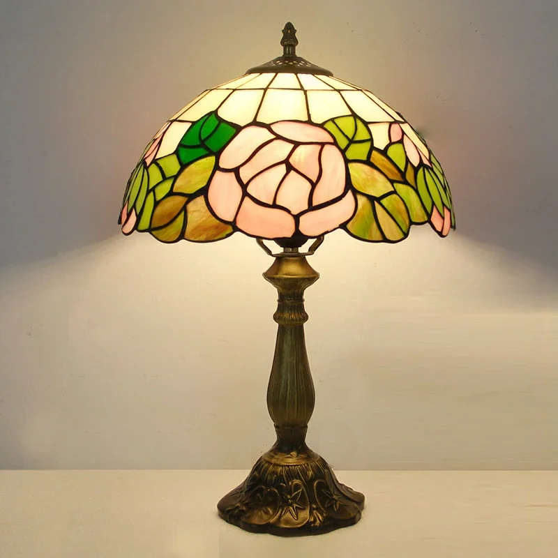 

Настольная лампа SEAN Tiffany, светодиодная роскошная креативная лампа для гостиной, кабинета, спальни, прикроватная лампа, вилла, отель, цветное стекло, настольный светильник