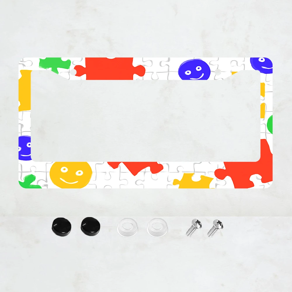 

1PC 2-Hole License Plate Frame, Aluminum, 6x12 Inches, with Screws, USA Canada Mexico Standard Size, Retro Novelty Car Decoratio