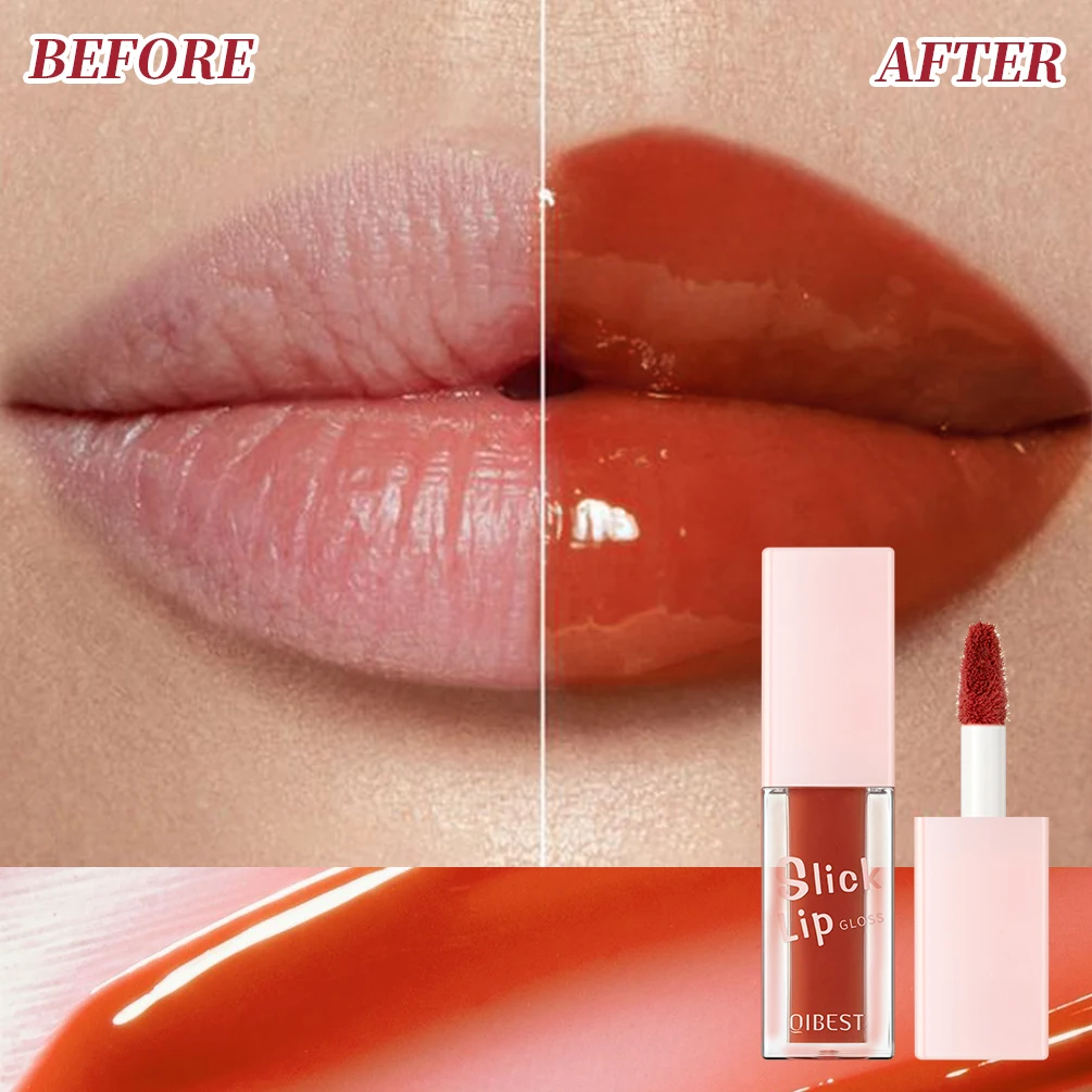 

QIBEST Mirror Lip Glaze Water Glossy Lip Gloss Plumping Lasting Moisturizing Jelly Liquid Lipstick Women Makeup Lip Cosmetic New