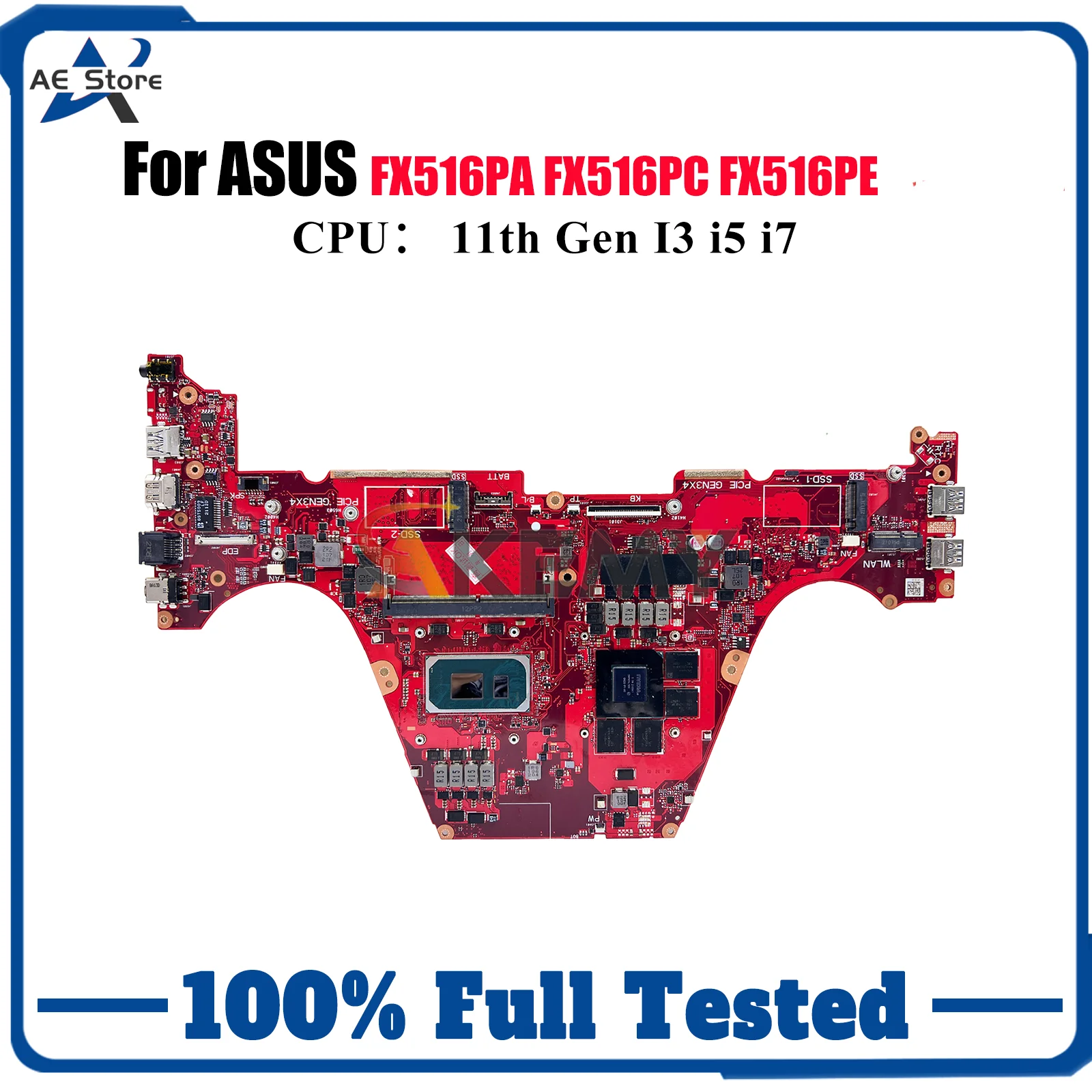 

FX516PC Материнская плата для ноутбука ASUS TUF Gaming FX516P FX516PC FX516PA FX516PE Материнская плата с 11-го поколения I3 i5 i7 100% tests OK stk