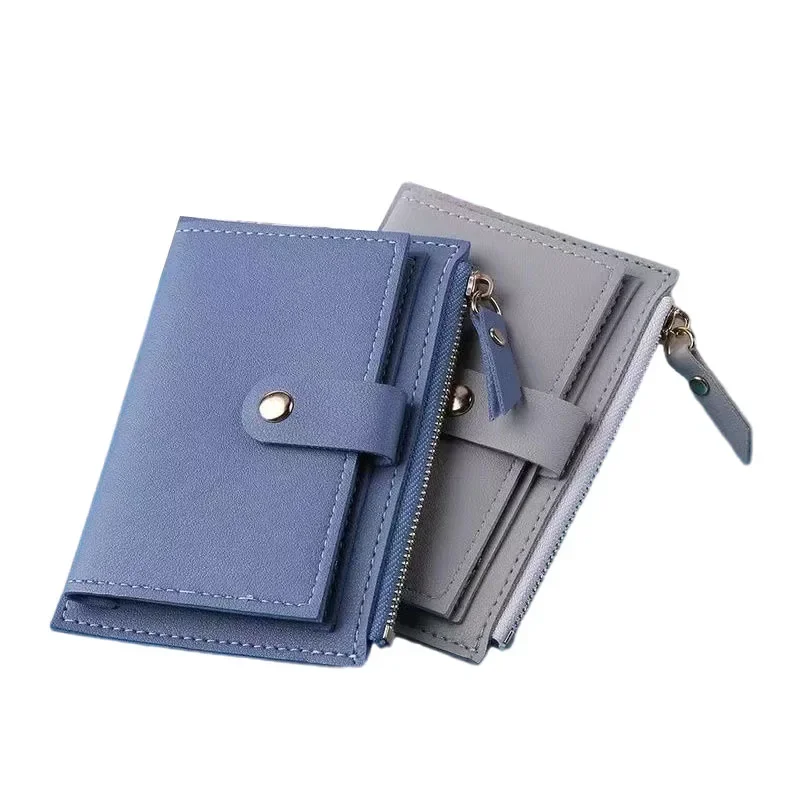 Hasp Mini Coin Money Purse Zipper Credit Card Holder Women Fashion ID Card Multi-slot Wallet Leather Holiday Gifts for Men Women