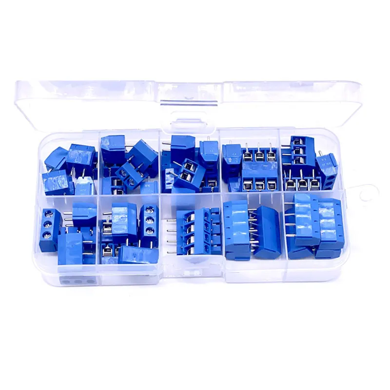 50 Pcs/BOX Pitch 5.0mm Straight Pin 2P 3P Screw PCB Terminal Block Connector 10A 300V 24-18AWG image 4