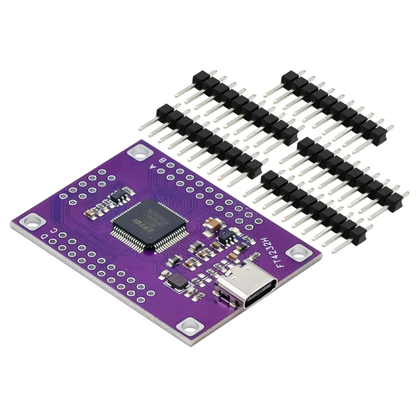 FT4232 Four-channel TYPE-C to Serial Port UART/SPI/I2C/JTAG/RS232 /RS485/RS422 Module 4 Channel FT4232HL