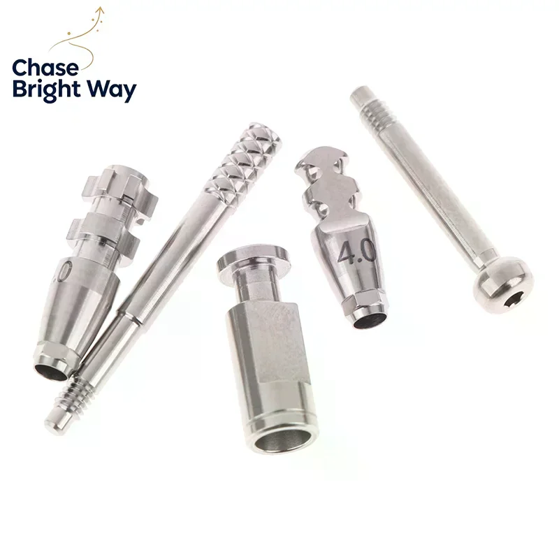 Dental Titanium Alloy Oral Surgery Components Accessories Analog Plaster Fixture Open Tray Closed Rod Transfer Coping Abutments