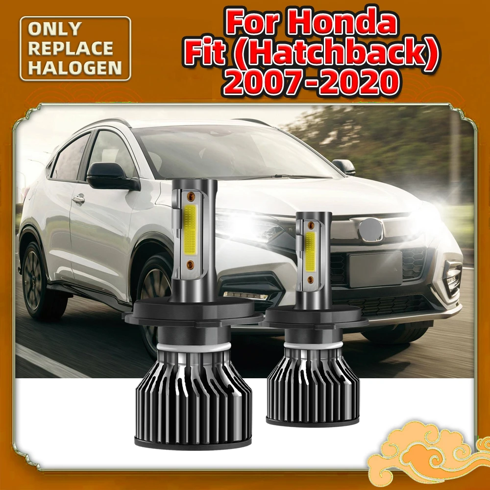 

Лампа для передней фары, 2 шт, H4, 12 В, для Honda Fit Hatchback 2020, 2019, 2018, 2017, 2016, 2015, 2014, 2013, 2012, 2011, 2010, 2009, 2008, 2007