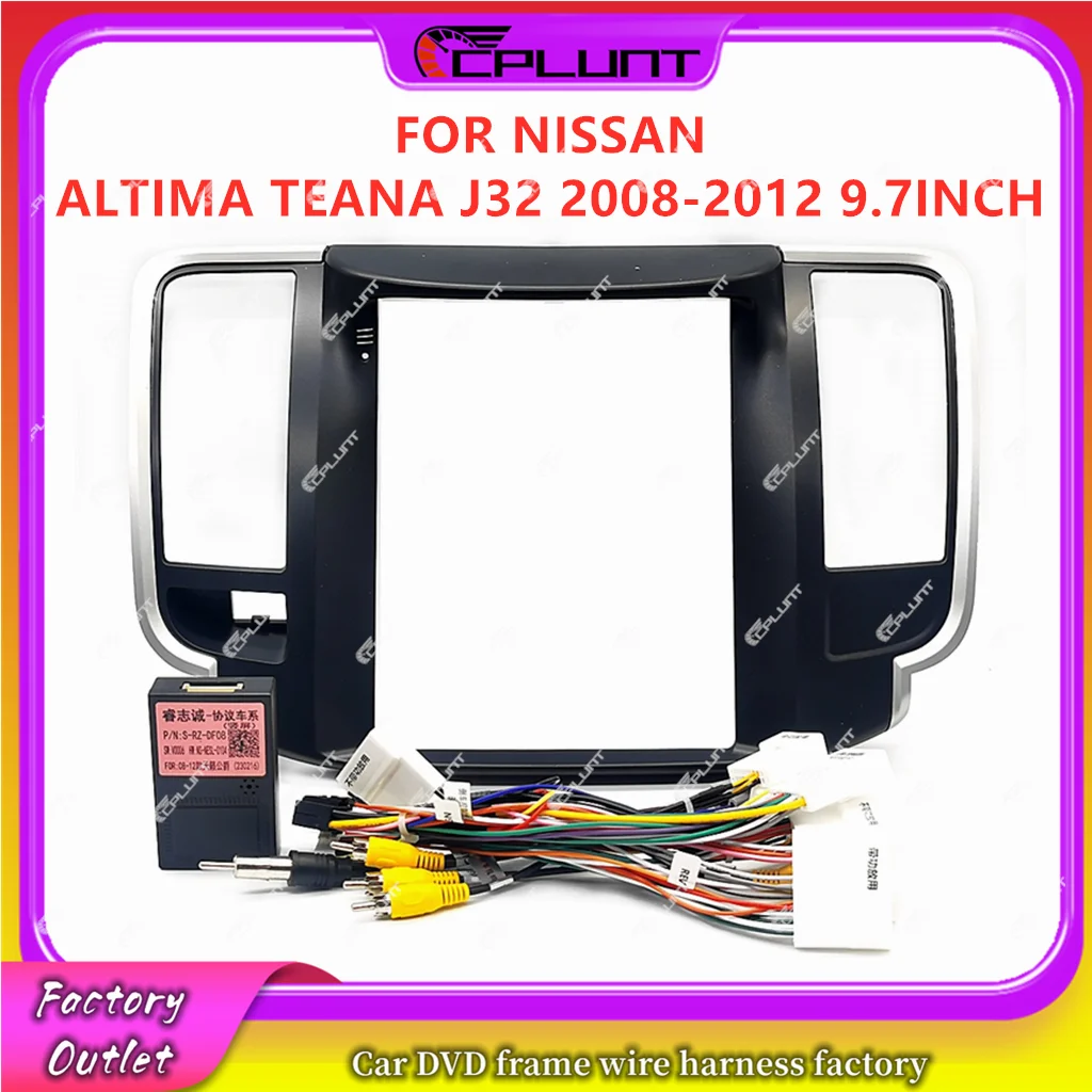 

2 Din Car Stereo Radio Frame Fascia Adapter For NISSAN ALTIMA TEANA J32 08-12 9.7 INCH Android DVD Dash Fitting Panel Kit