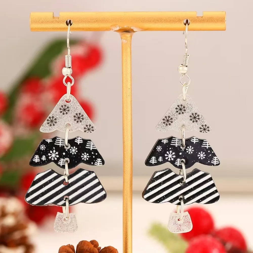 Sweet Acrylic Material Cat Earrings Cute Shape Cartoon Style Stud Earrings Vivid Print Ear Jewelry Party Decor