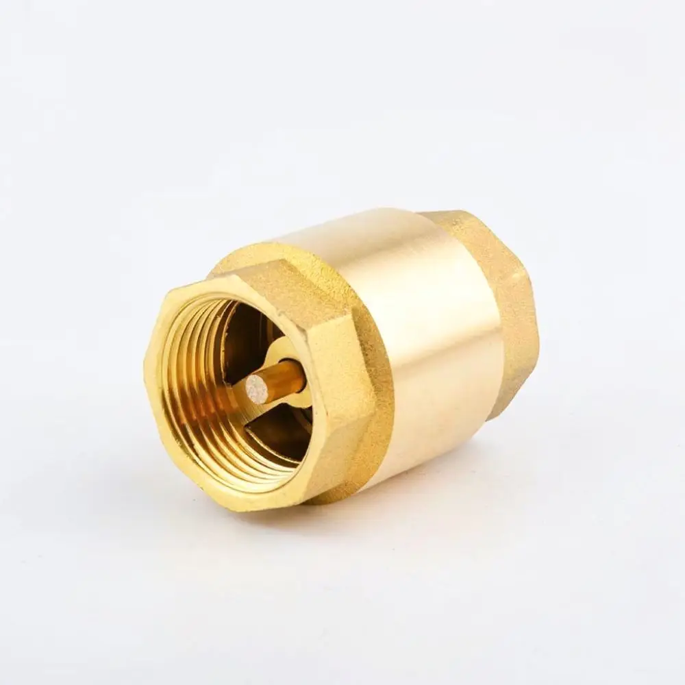 Professional Brass Vertical Check Valve Threaded Non Return Fitting Durable Spring Loaded Water Pipe Accessory