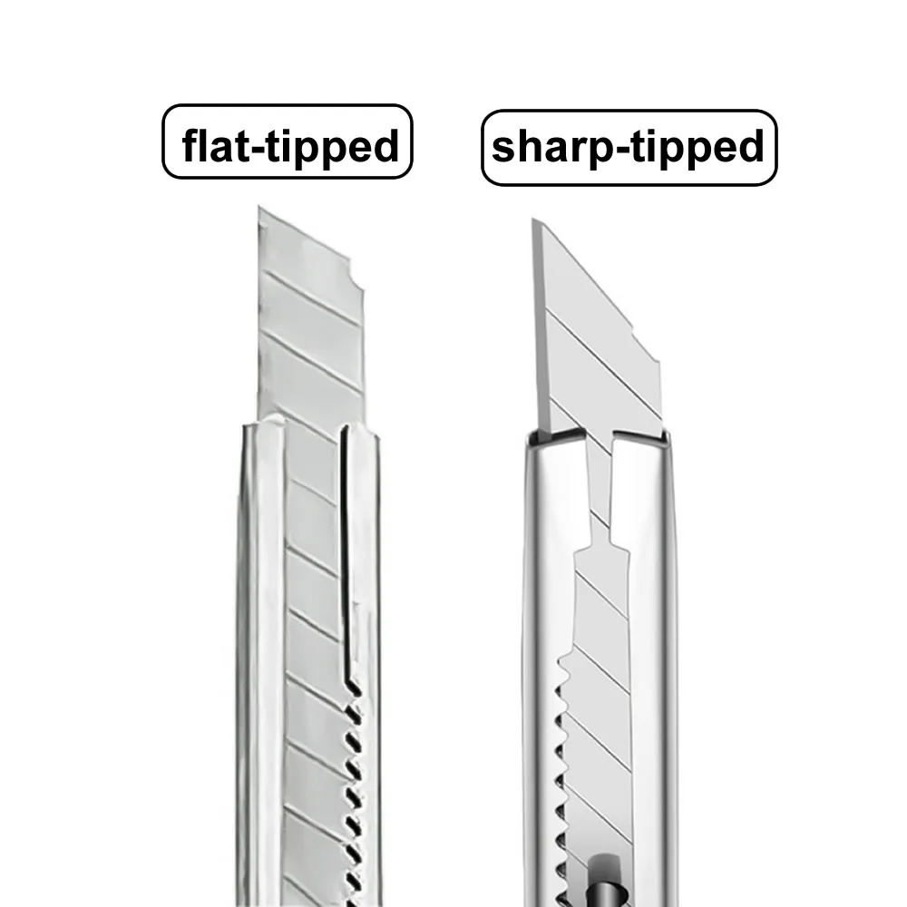 1/5/10Pcs Utility Knife Stainless Steel Paper Cut Box Cutter Tools Kit Non-Slip Blades Unboxing Knife Handicraft Carving Tools