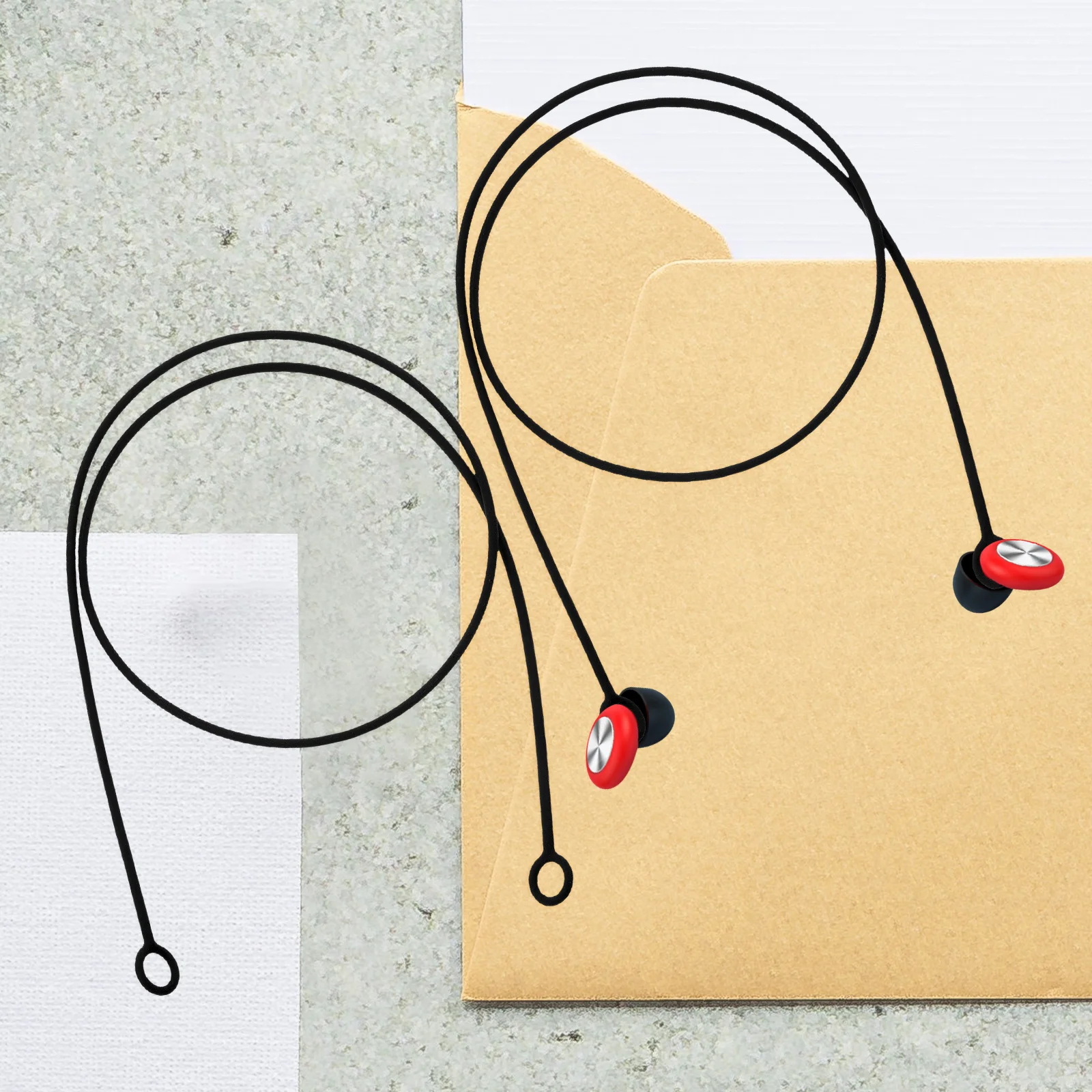 2 Pcs Headphone Anti-slip Lanyard Earphone Straps Neck Rope Cord Earplugs Lost Connected Buds Earphones Anti-lost