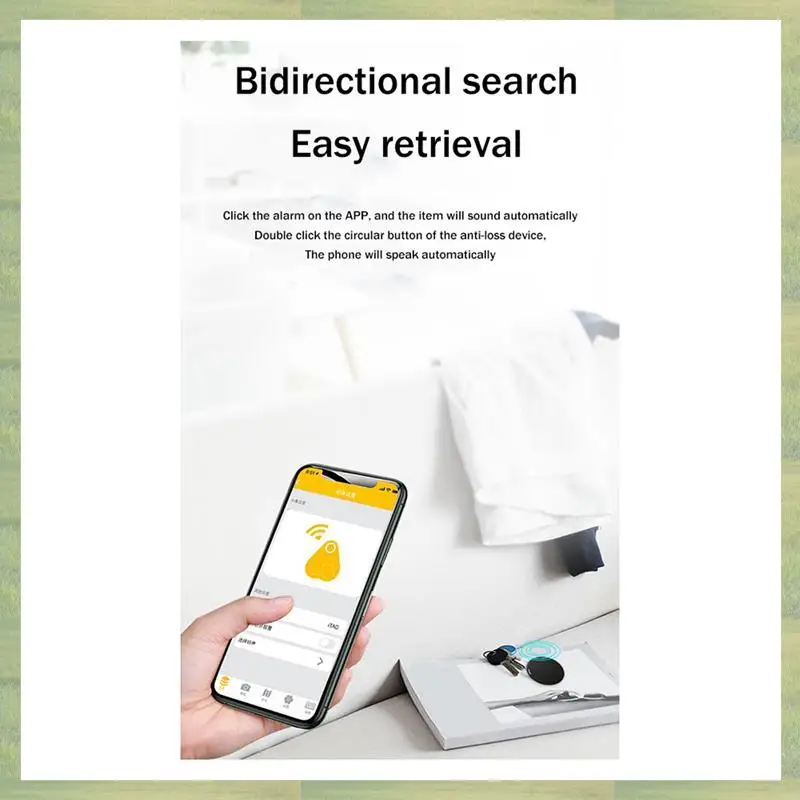 N15R-4X Mini GPS Tracker Wireless Bluetooth 5.0 Anti-Lost Device Smart Locator Pet Key Wallet Tracker With Key Ring Black