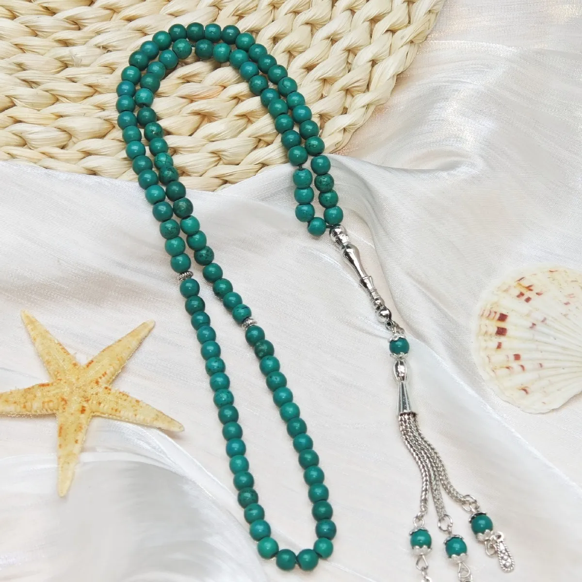 Luxury 99 Beads 6mm Muslim Prayer Rosary, Handmade Tasbih for Ramadan Valentine Christmas, Premium Gift