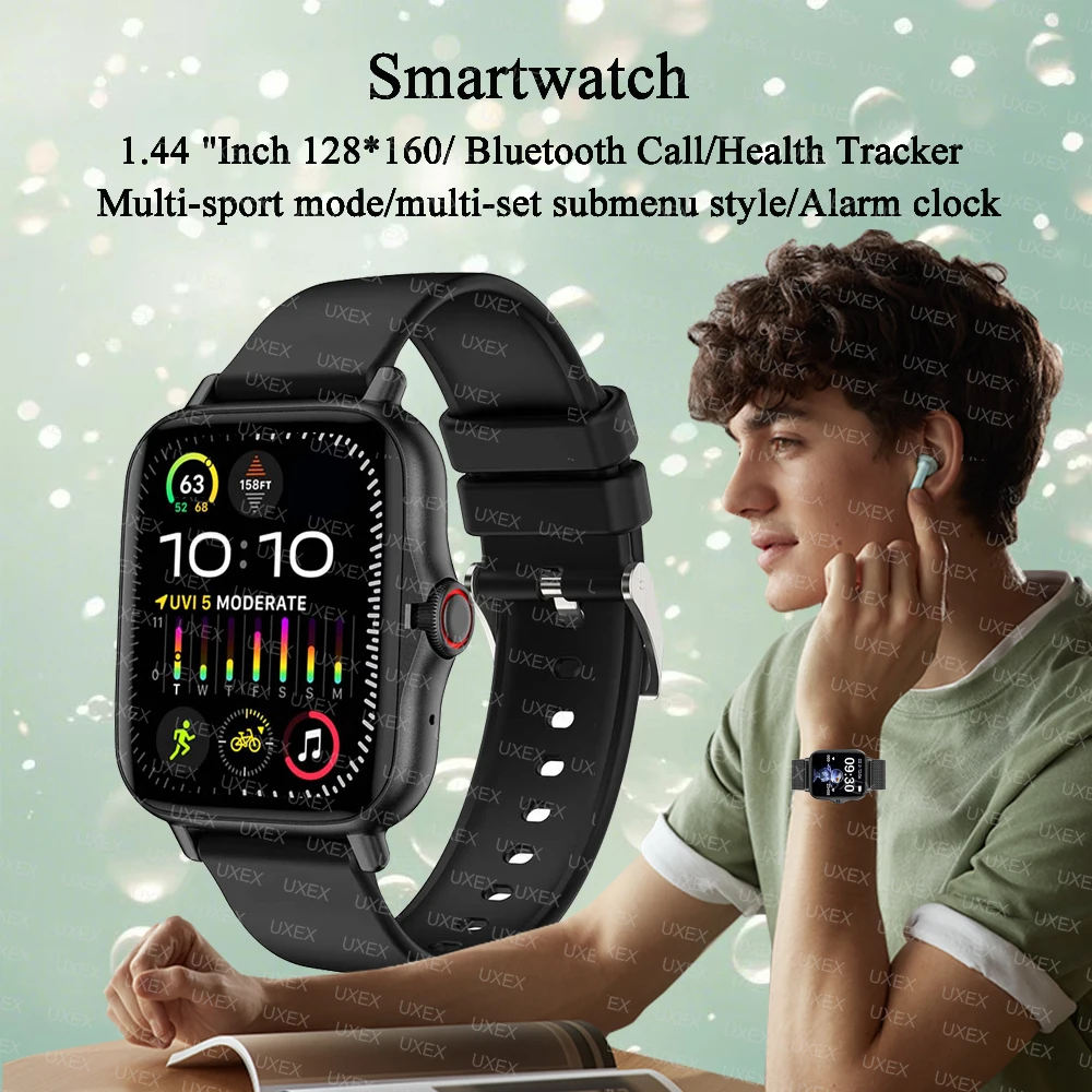 2025 Smart Watch Women And Man 1.44 Inch Screen Sports Fitness Watches Bluetooth Call Digital Wristwatch Android Smartwatch Men