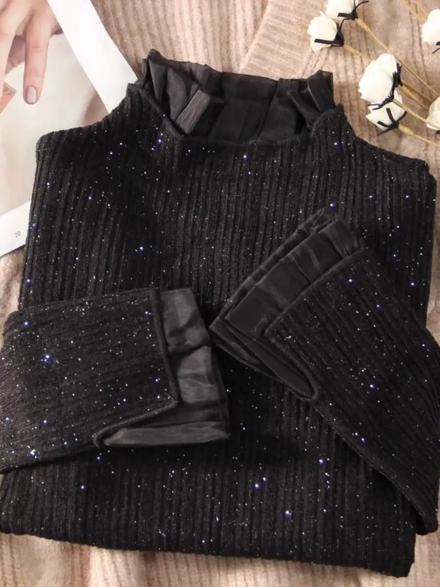 faionable-lace-sve-sweater-women's-autumn-winter-high-collar-net-ket-handkerchief-young-lady-sle-f-high-collar