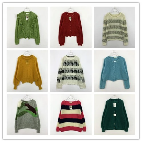 

Vintage Sweet Sea Silk Lightweight Loose Lazy Sle Girl Sweater Printed Embroidered Hollow out Splicing Ribbed T Top