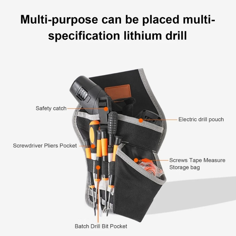 ポータブルウエストツールバッグツール収納ポーチバッグ作業ベルトアタッチメントポーチバッグ電気技師用ツールアクセサリー 517A