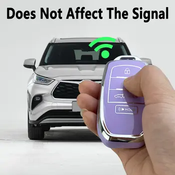 Kryt klíčenky kompatibilní s vozy Toyota RAV4 Prime, Corolla Cross, Tundra, Grand Highlander, Venza, Sienna, Land Cruiser, Fortuner... 10 nejlepší prodej Kryt klíče Toyota Fortuner - №2