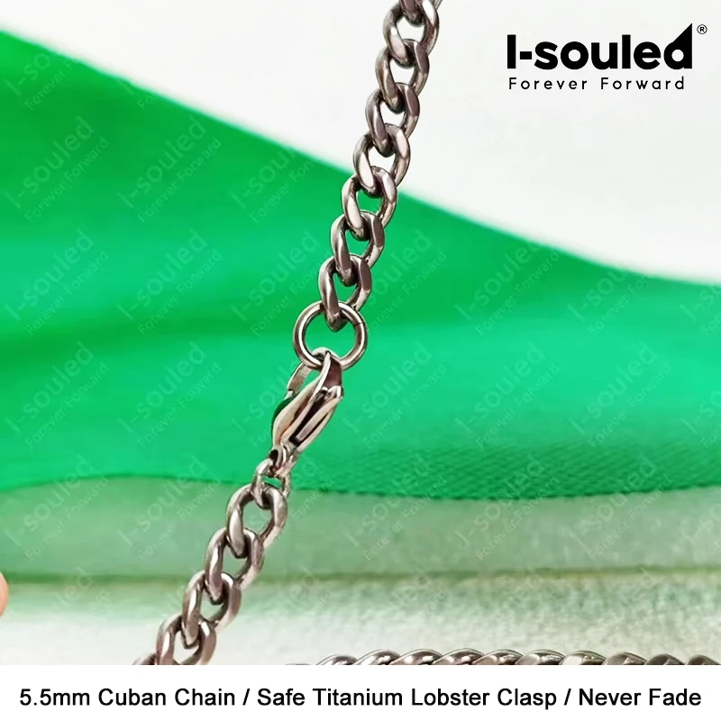 5.5mm True Titanium Necklace Men Women Hypoallergenic Nickel Free Chain