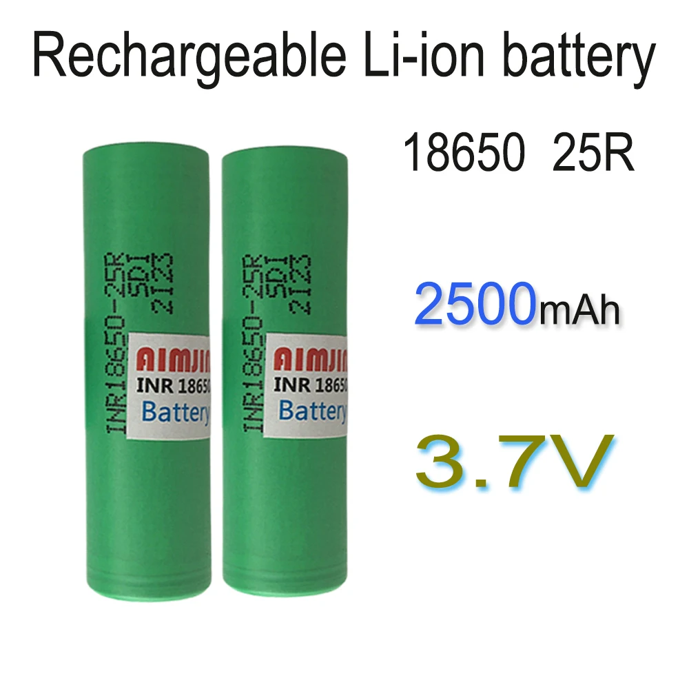 

18650 25R 3.7V 2500mAh Rechargeable Li-ion Battery For Our Toy Tool Flashlight Battery