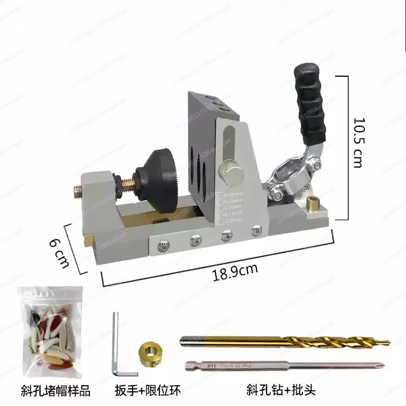 Portable Dust Collection Pocket Hole Jig Precise Burr-Free Drilling for Cabinet and Woodworking