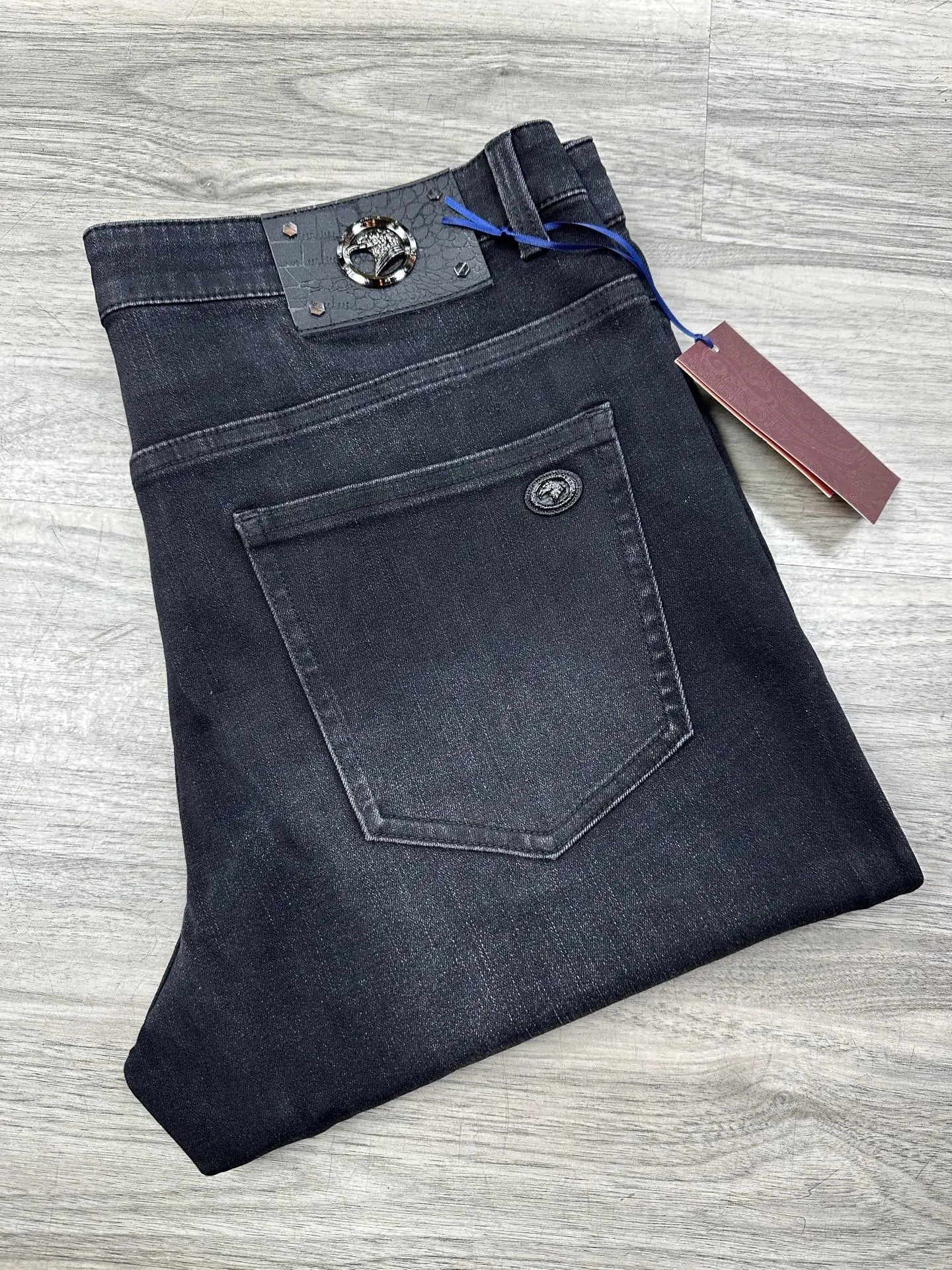 BLLIYOSS Jeans Thin Cotton Men 2026 New Business Embroidery straight-leg Outdoors Pants Old Money High-Quality SIZE: 29- 40