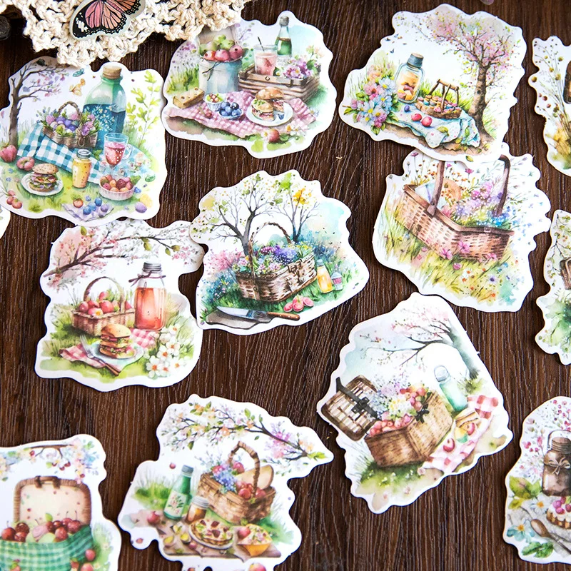 30pcs/1lot Kawaii Stationery Stickers European plant Junk Journaling Decorative Mobile Scrapbooking for stickers Scrapbook