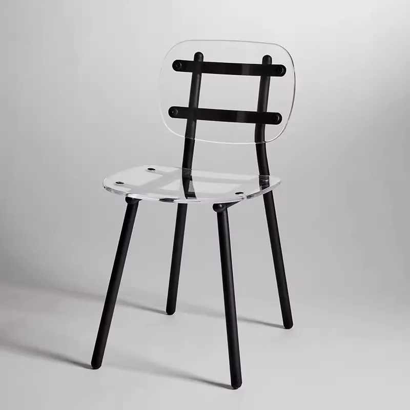 

Minimalist Modern Acrylic Transparent Dining Chair Home Back Chair Simple Bar