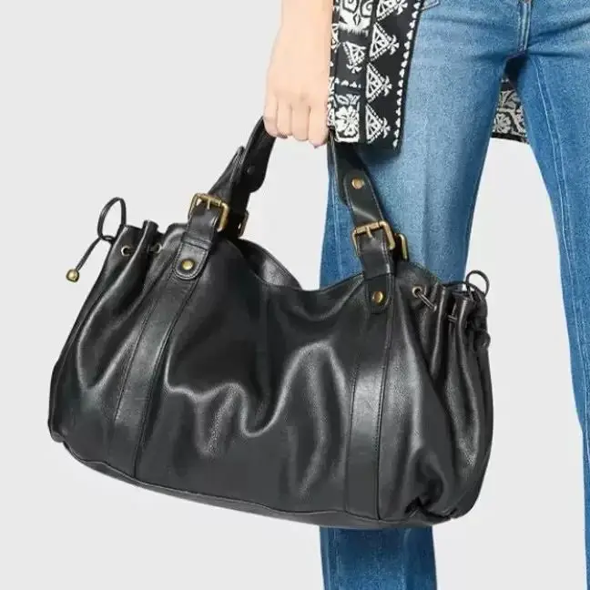 Bolso vintage para mujer, bolso de mano de color sólido de nueva moda, bolso de hombro de diseño de lujo para estilo cotidiano