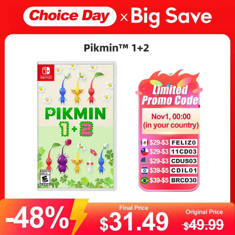 

Pikmin 1+2 Nintendo Switch Game Deals 100% Original Official Physical Game Card Action Strategy Genre for Switch OLED Lite