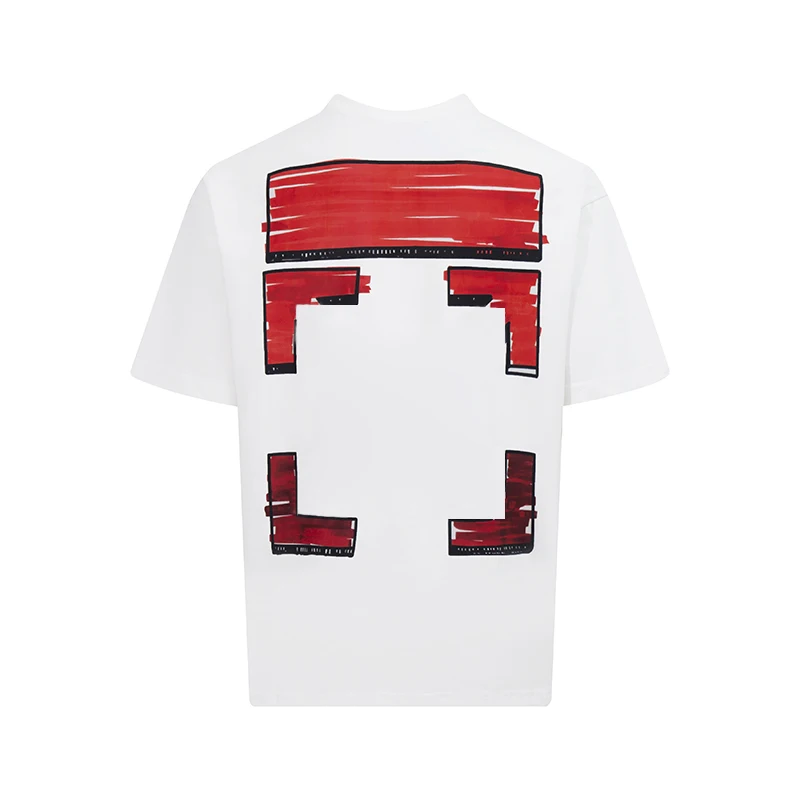 20ss Design "C/O" Pijlen X De Maan Gedrukt Vrouwen Mannen T-shirts tees Hiphop Oversized Mannen Casual Katoenen T-shirt