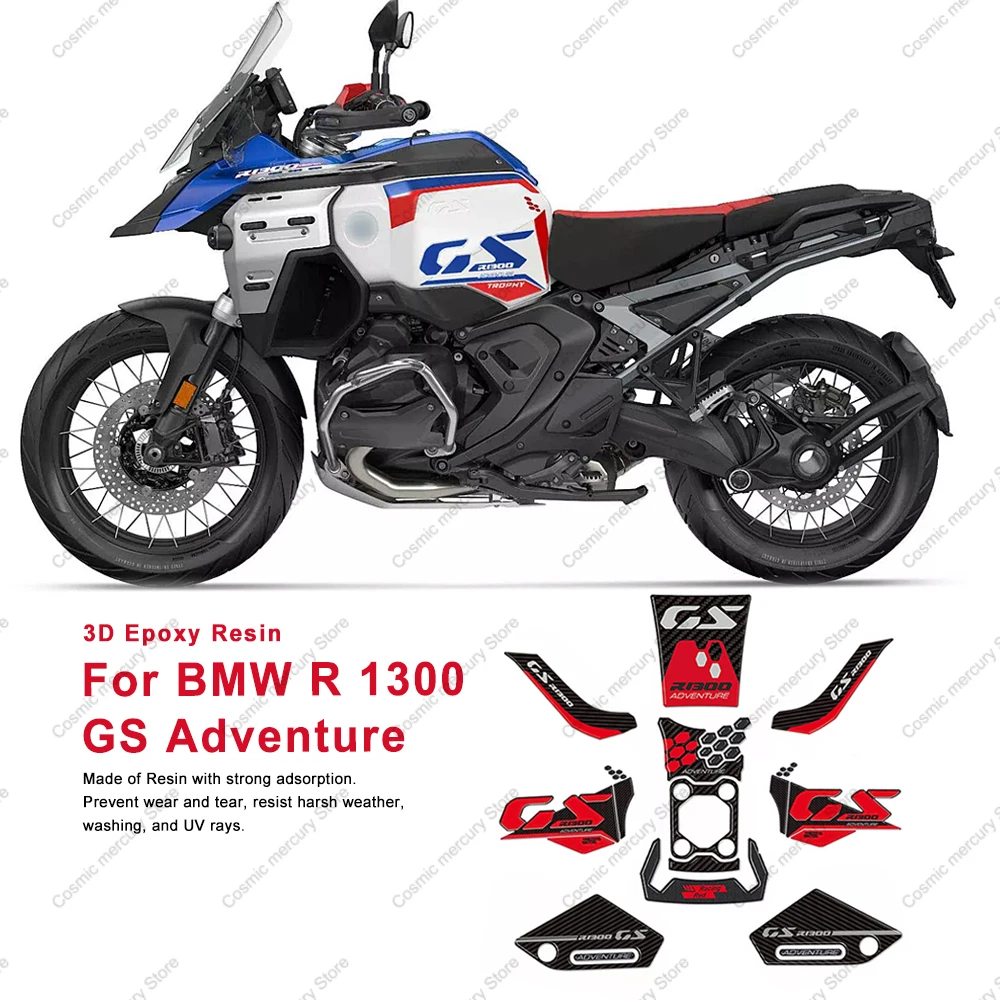 

Motorcycle Accessories Tank Pad Sticker Kit 3D Resin Waterproof Protective Sticker For BMW R 1300 GS Adventure