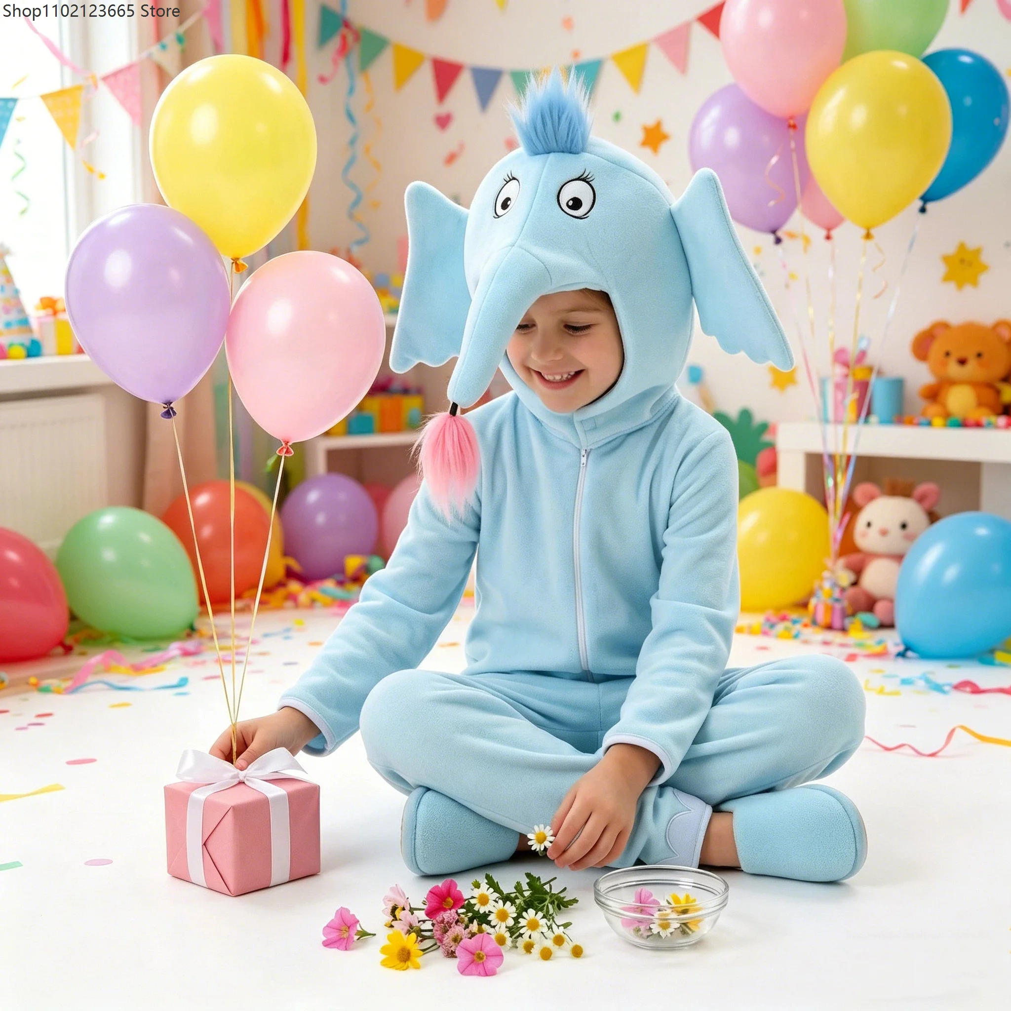 

Halloween Animal Masquerade Costume Enfant Fancy Dress Gifts Niñas Niños Cute With Headband Halloween Costumes Elephant Jumpsuit