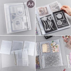 A4 Storage Book Binder Album / 0.3mm Magnetic Sheets Plastic Envelope Storage Pockets For Stamps Diecut Crafts Organization Bags