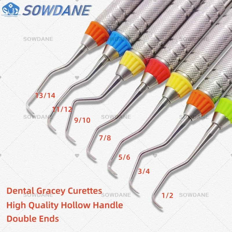 คุณภาพสูงทันตกรรม Gracey Curettes Periodontal Scaler สแตนเลส Periodontal Bone Curettes Perio เครื่องมือทันตกรรม