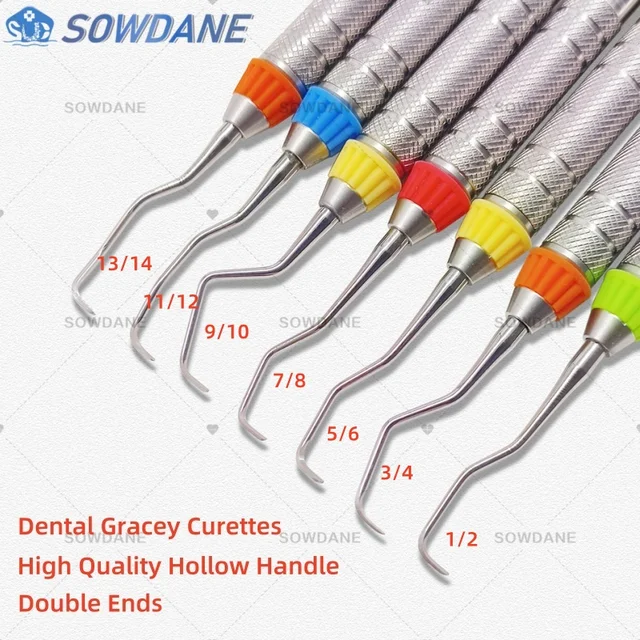 Wysokiej jakości stomatologiczne curettes Gracey skaler periodontologiczny okresowy segregatory kostne ze stali nierdzewnej Instrument dentystyczny Perio